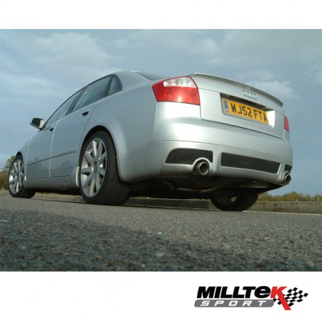 MILLTEK - Audi Coupé 3.0 TDi Quattro - FAP - Ligne après catalyseur origine - Sorties Dual GT100 Black