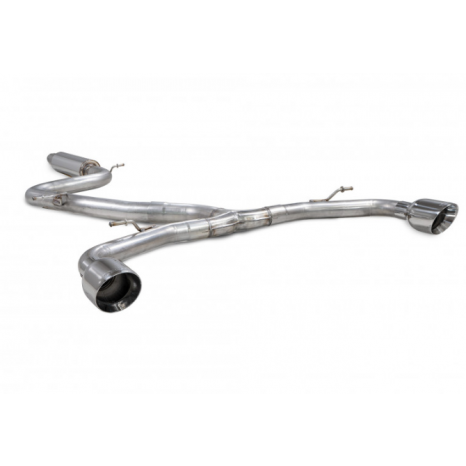 Ligne après catalyseur Avec intermédiaire SCORPION - Volkswagen Golf  MK8 GTI Clubsport 2020 - 2023 - Sorties polished Twin 114mm Daytona Trims