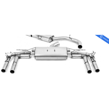  Particulate Filter-back sorties ovales cerakote velours noires - MILLTEK -  2.0TFSI Quattro Saloon/Sedan 310PS 8Y (OPF/GPF Models Only) 2020 -> 2022