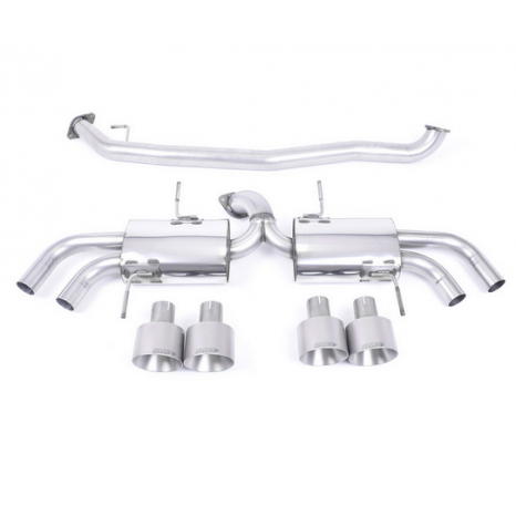 MILLTEK - NISSAN GT-R R35 - Ligne après catalyseur origine - Sorties Quad 127 Titane 