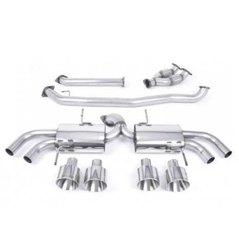 MILLTEK - NISSAN GT-R R35 - Ligne Complete avec suppression catalyseurs secondaires - Sans silencieux Intermediaire 