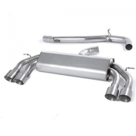 MILLTEK - Audi S3 2.0 TFSI - Demie ligne / Catback - Sans silencieux Intermediaire - Sans Valve sur le silencieux arrière - Sorties Quad GT100 Titanium