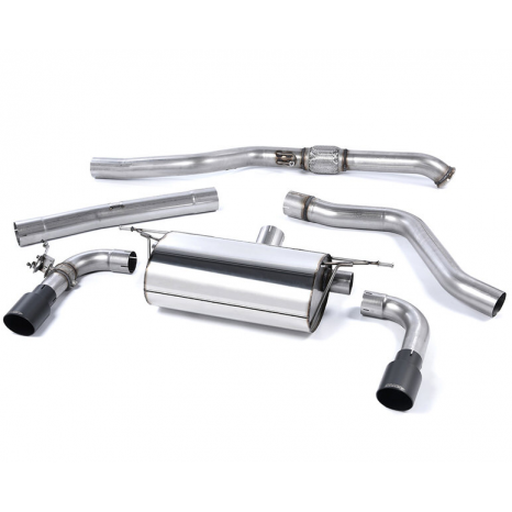 MILLTEK - BMW Série 2 M 235 i - Ligne après catalyseur origine Race - Avec valve - Sorties Dual Ceramic Black GT90