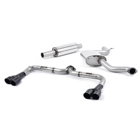 MILLTEK - Seat Leon 2.0 TSI - 280ch - Ligne après catalyseur originie - Avec silencieux intermédiaire - Sorties Quad GT80