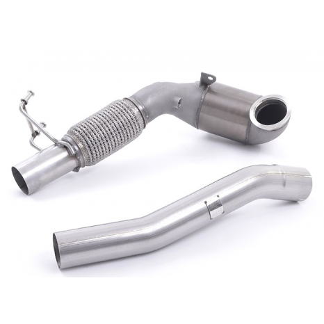 MILLTEK - Seat Leon Cupra 280 2.0 TSI 280 / 290 CV - Descente de Turbo moulée avec Cata Sport Hi-Flow 200 CPSI Race - Montage obligatoire avec ligne Milltek