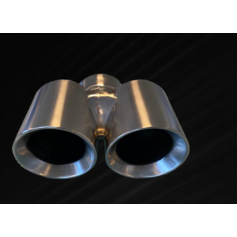 DUAL TAIL PIPE (2 X 88) BRUSHED SCART - Porsche 987