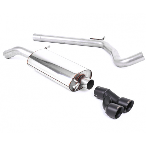 MILLTEK - Audi A1 1.4 TFSI - 185ch - Ligne après catalyseur origine - Sans silencieux Intermediaire - Sorties Twin GT80 Cerakote Black