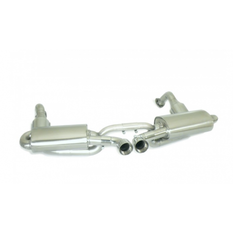 RAGAZZON - Catalyseurs métalliques 200cpsi groupe n Gauche/Droite + Silencieux arrière duplex en inox avec 2 sorties rondes centrales Sport Line 90 mm - Porsche Cayman(987) - 2.7i (180kW) 2006>>2008