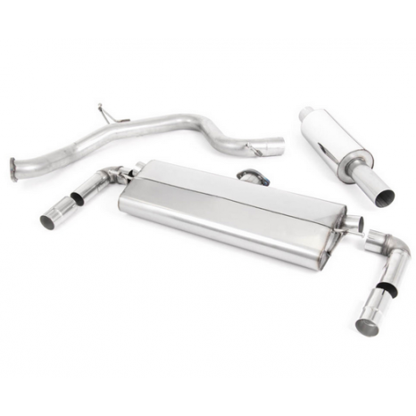 MILLTEK - Ligne après catalyseur origine - Road + - Avec silencieux primaire -  Sans silencieux intermédiaire - Sorties Quad Black Cerakote GT80  - Seat - Leon Cupra 300 2.0 TSI