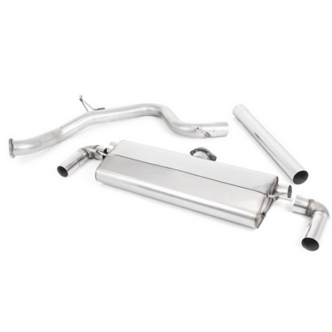 MILLTEK - Ligne après catalyseur origine - Sans silencieux primaire - Sans silencieux intermédiaire - Sorties Ovales Black Cerakote - Seat - Leon Cupra 300 2.0 TSI