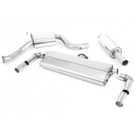 MILLTEK - Ligne après catalyseur origine - Avec silencieux primaire - Avec silencieux intermédiaire - Homologué CE - Sorties Ovales - Seat - Leon Cupra 300 2.0 TSI