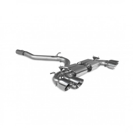 Silencieux arrière SCORPION avec valves électriques et sans intermédiaire - Audi  S3 2.0TFSi Quattro 8Y Sportback