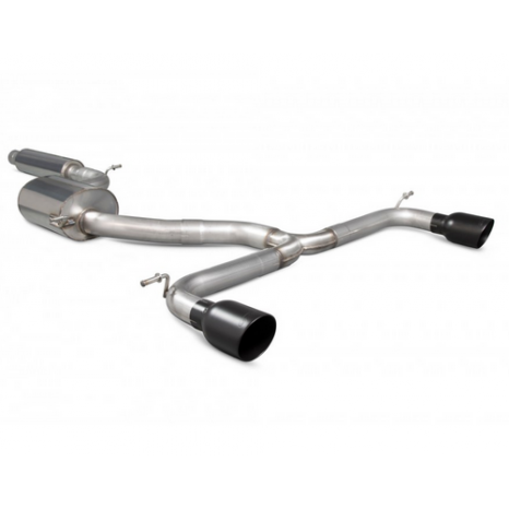 Ligne après catalyseur avec silencieux intermédiaire SCORPION - Volkswagen Golf MK7.5 Golf GTi (TCR & GPF Models)  / Performance Pack 2019 - 2020 - Sorties Daytona 100mm black ceramic