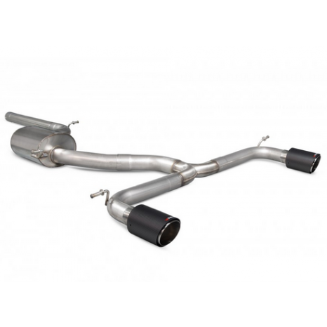 Ligne après catalyseur sans silencieux intermédiaire SCORPION - Volkswagen Golf MK7.5 Golf GTi (TCR & GPF Models) / Performance Pack 2019 - 2020 - Sorties fibre de carbone 100mm Ascari trims