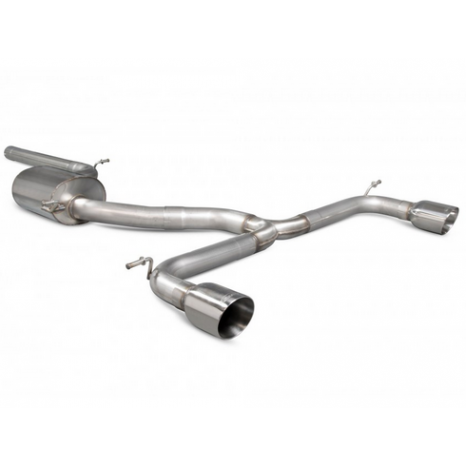 Ligne après catalyseur sans silencieux intermédiaire SCORPION - Volkswagen Golf Mk7.5 GTi GPF Model Inc TCR / Performance Pack 2019 - 2020 - Sorties Daytona 100mm