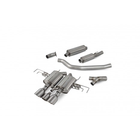 Ligne après catalyseur avec silencieux intermédiaire SCORPION - Honda Civic Type R FK8 L/H Drive 2017 -> 2019 - Sorties Daytona 90mm