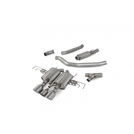 Ligne après catalyseur avec silencieux intermédiaire SCORPION - Honda Civic Type R FK8 L/H Drive 2017 -> 2018 - Sorties Daytona 90mm