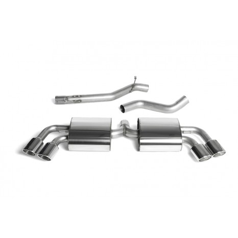 MILLTEK - AUDI TT S 2.0TFSI - Ligne après catalyseur origine - Sans silencieux Intermediaire - Sorties Quad Special