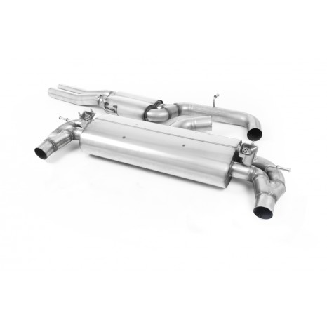MILLTEK - Ligne après catalyseur origine - Avec silencieux intermédiaire et valves silencieux Ar - Homologué CE - Sorties Ovales Cerakote Black - Audi - RS3 Sportback 400CH (8V MQB) - Modèle Restylé
