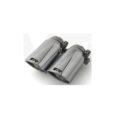 Jeu de 4 embouts inox chromés biseautées Ø 84 mm REMUS - BMW série 3 E90 - E92 - E93