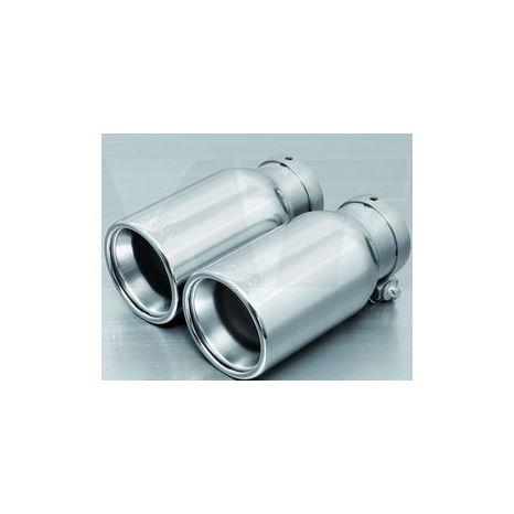 Jeu de 4 embouts inox chromés droits Ø 90 mm REMUS - BMW série 3 E90 - E92 - E93