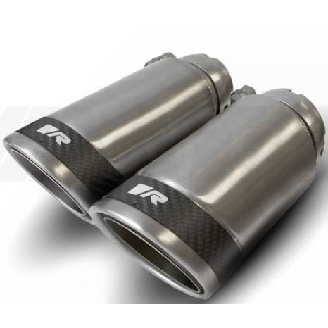 Jeu de 4 embouts biseautés chromés CARBON RACE Ø 84 mm REMUS - BMW série 3 E90 - E92 - E93