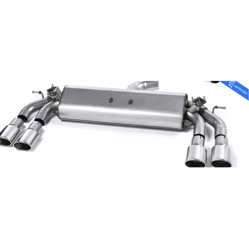 MILLTEK - Audi S3 2.0 TFSI Quattro Sportback 8V - Ligne après catalyseur origine - Avec silencieux Intermediaire - Sorties Quad Ovales