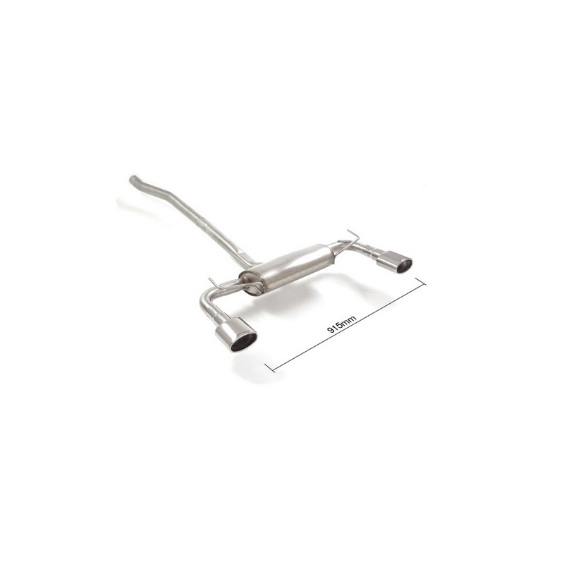 RAGAZZON - Silencieux arrière duplex en inox - Jeep Renegade 2014>> 1.4 Multiair (103kW) 2014>>2018