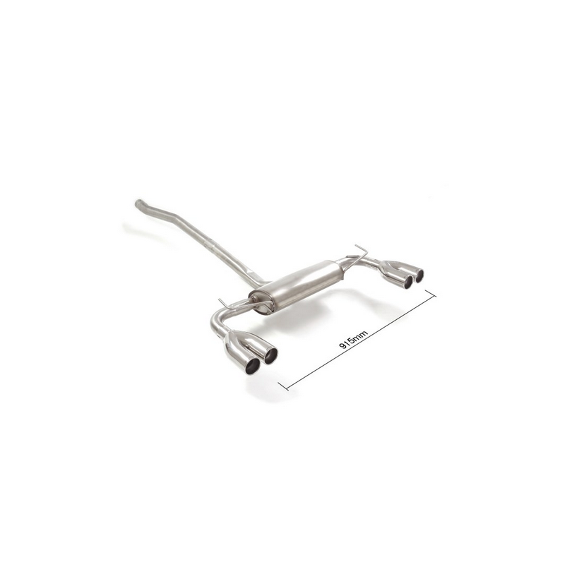 RAGAZZON - Silencieux arrière duplex en inox - Jeep Renegade 2014>> 1.4 Multiair (103kW) 2014>>2018