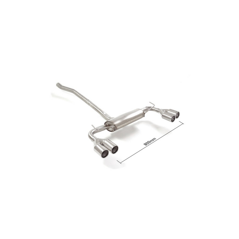 RAGAZZON - Silencieux arrière duplex en inox - Jeep Renegade 2014>> 1.4 Multiair (103kW) 2014>>2018