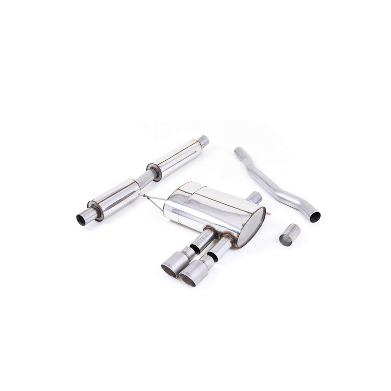 MILLTEK - Mini (F56) Mk3 Mini Cooper S 2.0 Turbo (Europe et UK) - Ligne après catalyseur origine - Avec silencieux intermédiaire - Homologué CE - Sorties Twin GT90 Titane