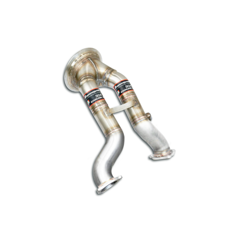 SUPERSPRINT - Downpipe droite - gauche avec catalyseur métallique Suppression de catalyseur d'origine + GPF (volant à droite ou gauche) pour AUDI Q7 55 TFSI GPF