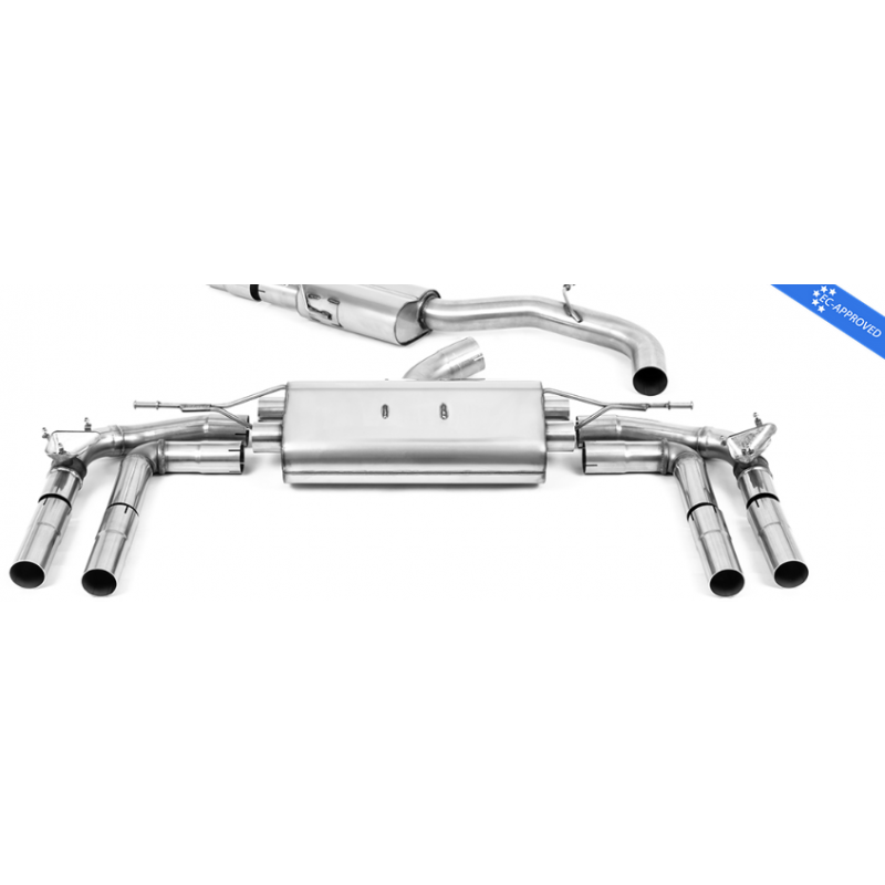  Particulate Filter-back sorties ovales cerakote velours noires - MILLTEK -  2.0TFSI Quattro Saloon/Sedan 310PS 8Y (OPF/GPF Models Only) 2020 -> 2022