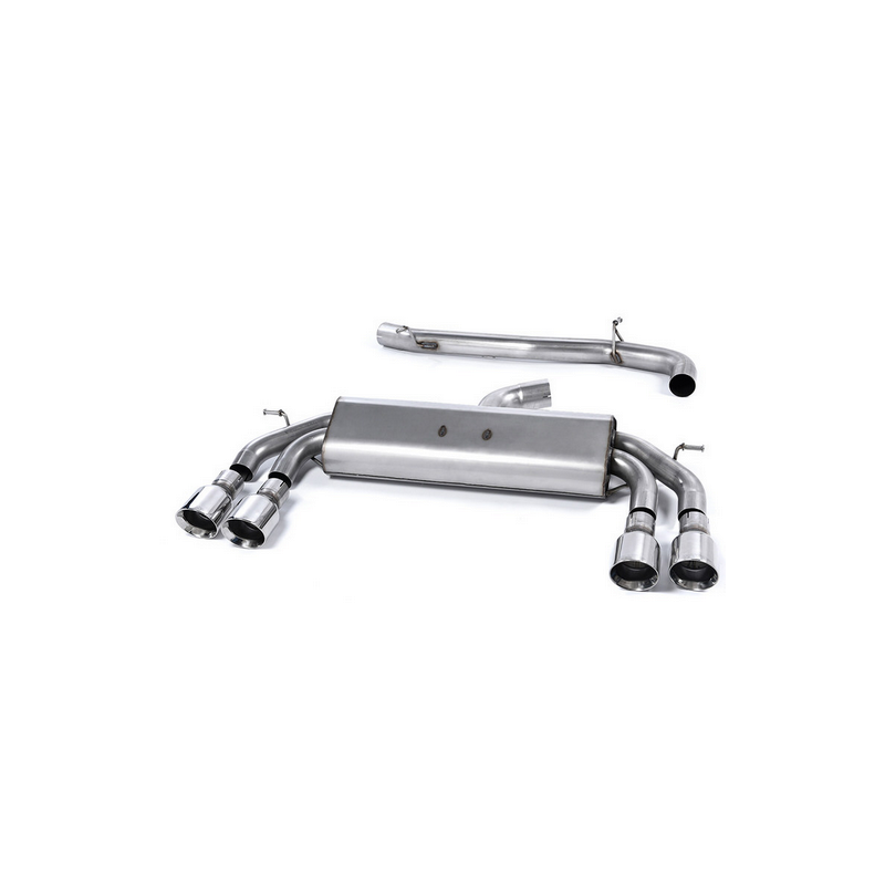 MILLTEK - Audi S3 2.0 TFSI - Demie ligne / Catback - Sans silencieux Intermediaire - Sans Valve sur le silencieux arrière - Sorties Quad GT100