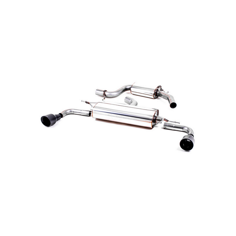 MILLTEK - Volkswagen Golf 2.0 TSi - 210ch  - Ligne après catalyseur origine - Avec silencieux Intermediaire - Sorties Dual GT100 Black