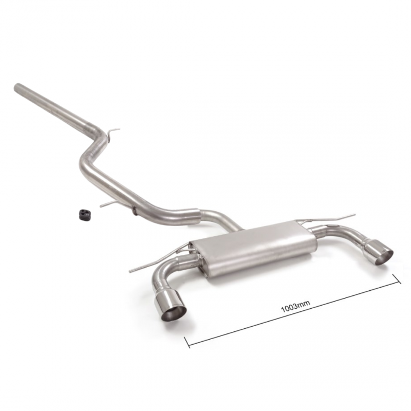 Tube intérmédiaire + silencieux final sortie simple - RAGAZZON - VW Golf Mk7 2.0TSI GTI 230cv