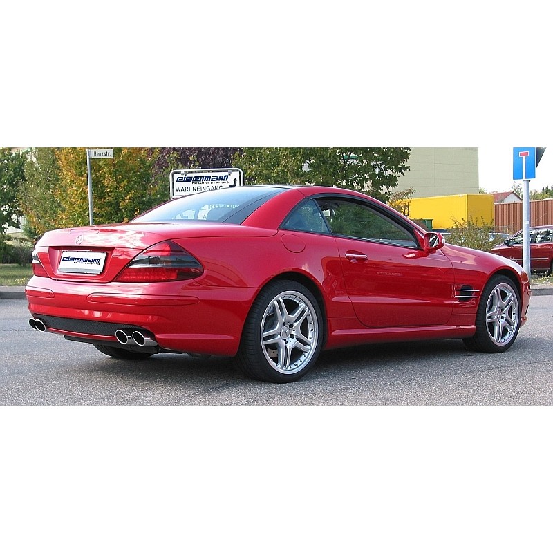 EISENMANN - Silencieux arrière 4x 120x77 mm ovale ronde - Mercedes SL R230 SL 55 AMG - 500ch