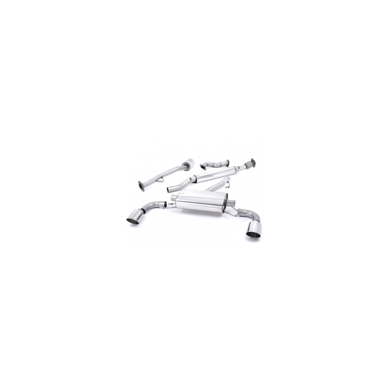 MILLTEK - Toyota GT86 - Ligne avec suppression catalyseur secondaire et avec silencieux intermediaire - Sorties Dual GT115