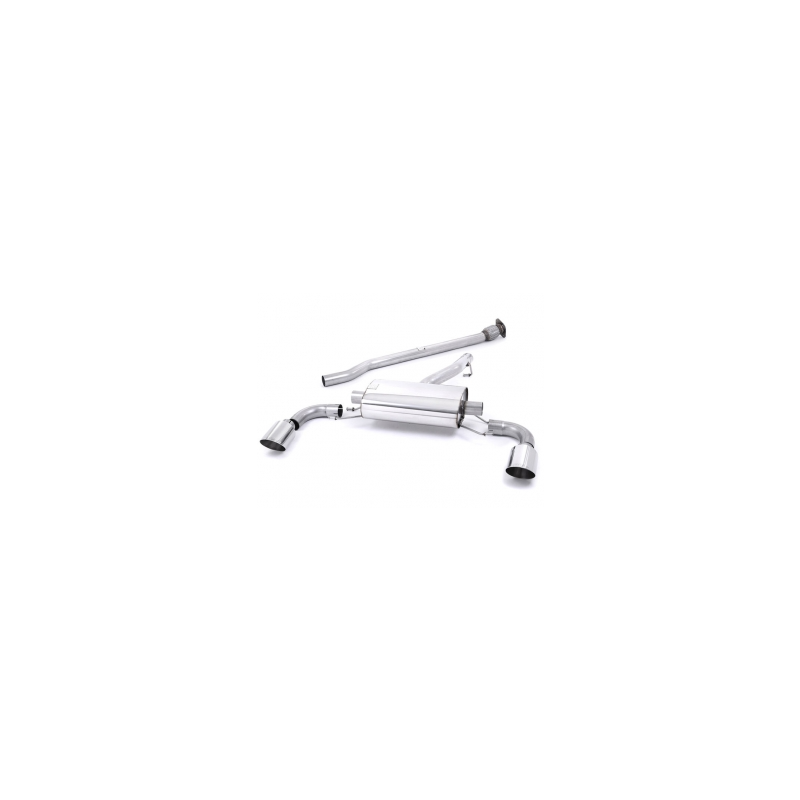 MILLTEK - Subaru BRZ 2.0 - Ligne apres catalyseur d'origine secondaire - Sans silencieux intermediaire - Sorties Dual GT115