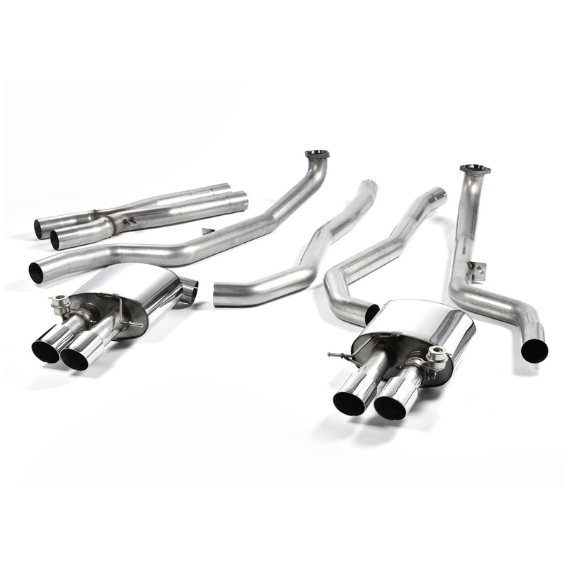 MILLTEK - BMW 5 Series (F10) M5 Saloon M TwinPower Turbo V8 - Ligne après catalyseur origine - Avec silencieux intermédiaire - Homologué CE- Sorties Quad GT90