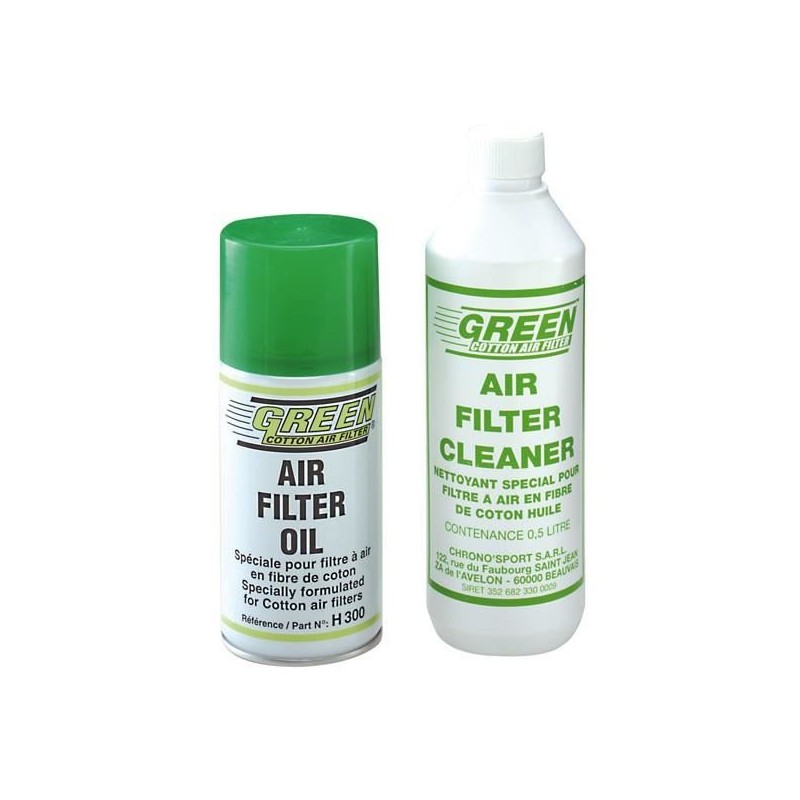 Kit de nettoyage GREEN pour filtres à air - 300ml