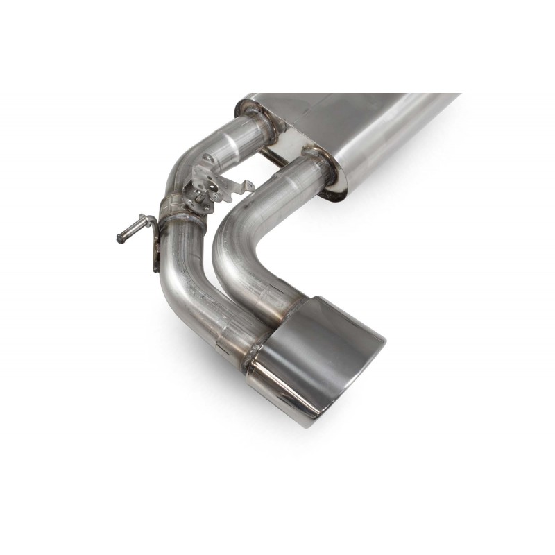 Ligne après catalyseur avec silencieux intermédiaire avec système de valvess SCORPION - Audi RS3 8V Facelift  2017 -> 2018 - Sorties EVO 160mm x 95mm