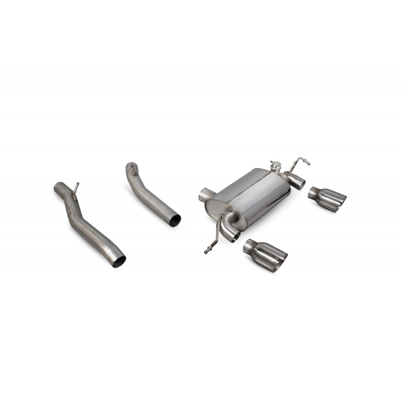 Ligne après catalyseur sans silencieux intermédiaire SCORPION - Audi TT Mk1 Quattro 3.2 V6  1999 -> 2006 - Sorties Daytona 100mm