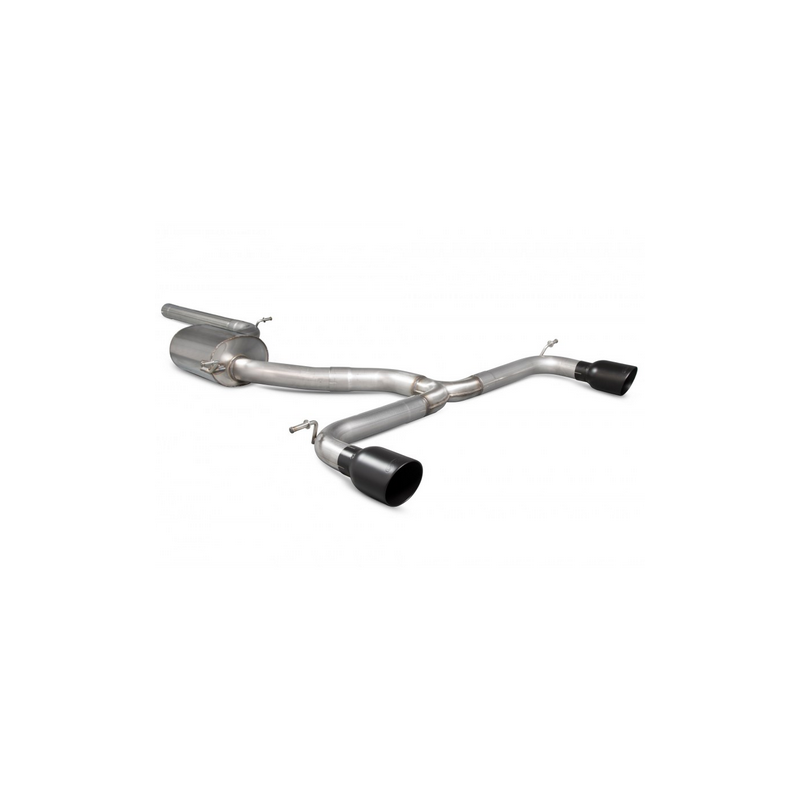 Ligne après catalyseur sans silencieux intermédiaire SCORPION - Volkswagen Golf MK7.5 Golf GTi (TCR & GPF Models)  / Performance Pack 2019 - 2020 - Sorties Daytona 100mm black ceramic