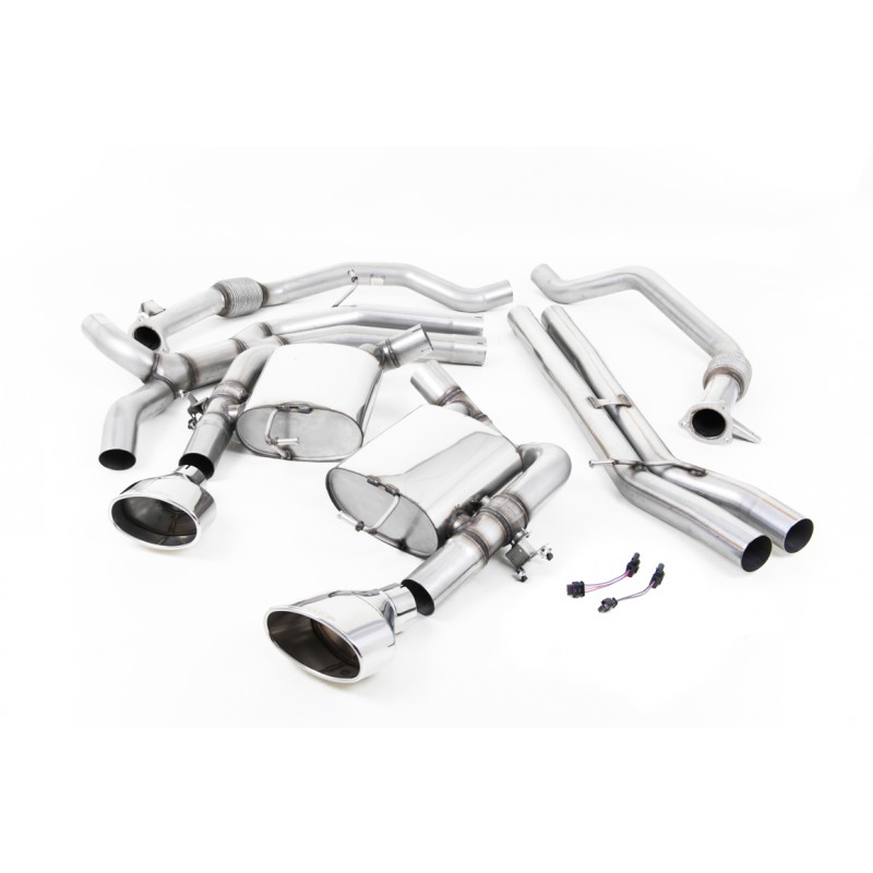 MILLTEK - Ligne après catalyseur origine - Sans silencieux intermédiaire - Silencieux Arrière Race - Sorties Ovales - Audi - RS4 B9 2.9 V6 Turbo Avant
