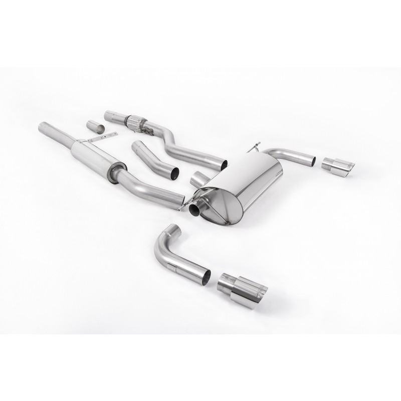 MILLTEK - BMW Série 4 428i - 245ch - Ligne après catalyseur origine - Avec silencieux Intermediaire - Nécessite Valance 435i M Sport - Sorties Dual GT90