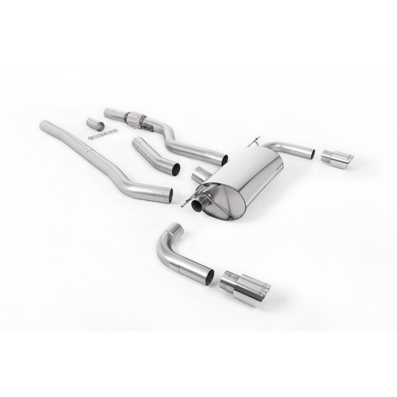 MILLTEK - BMW Série 4 428i - 245ch - Ligne après catalyseur origine - Sans silencieux Intermediaire - Nécessite Valance 435i M Sport - Sorties Dual GT90