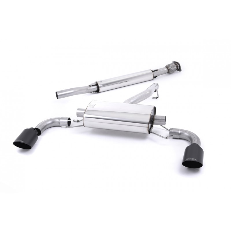 MILLTEK - Toyota GT86 2.0 - Ligne apres catalyseur d'origine secondaire - Avec silencieux intermediaire - Homologué CE - Sorties Dual GT115 Ceramic Black