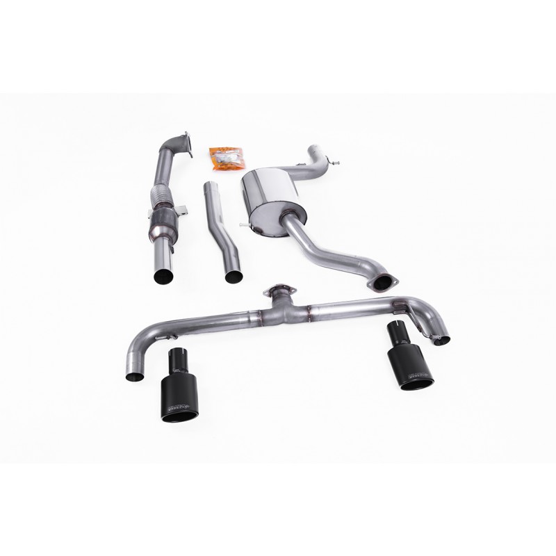 Ligne Complete avec descente de turbo gros diametre et Catalyseur Sport Hi-Flow 100CPSI - MILLTEK - Scirocco R