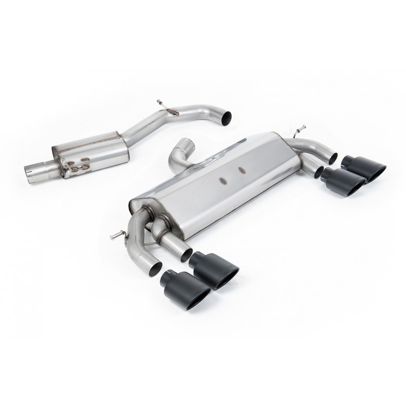 MILLTEK - Volkswagen Golf 2.0 TSI - R - 300ch - Ligne après catalyseur origine - Avec silencieux Intermediaire - Sans Valve sur le silencieux Arrière - Sorties Ovales